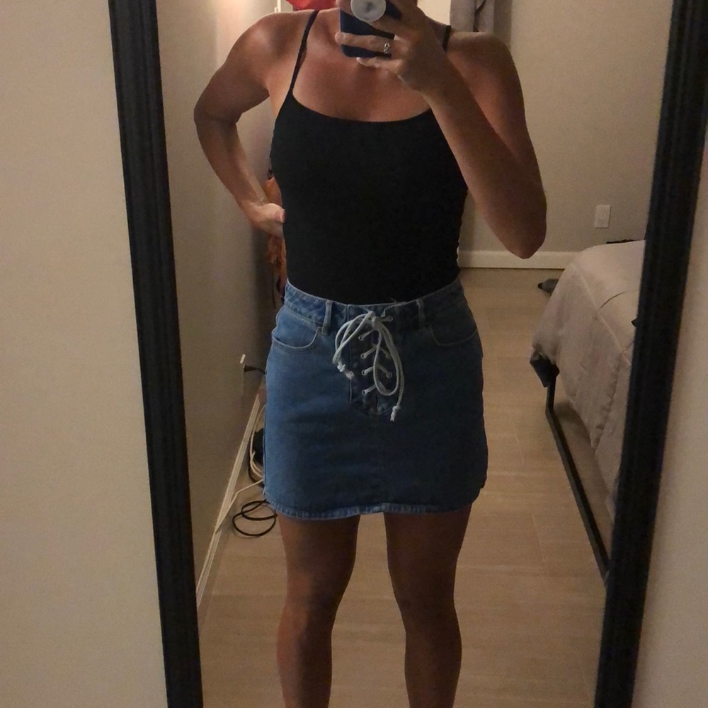 Pac Sun Jean Skirt
